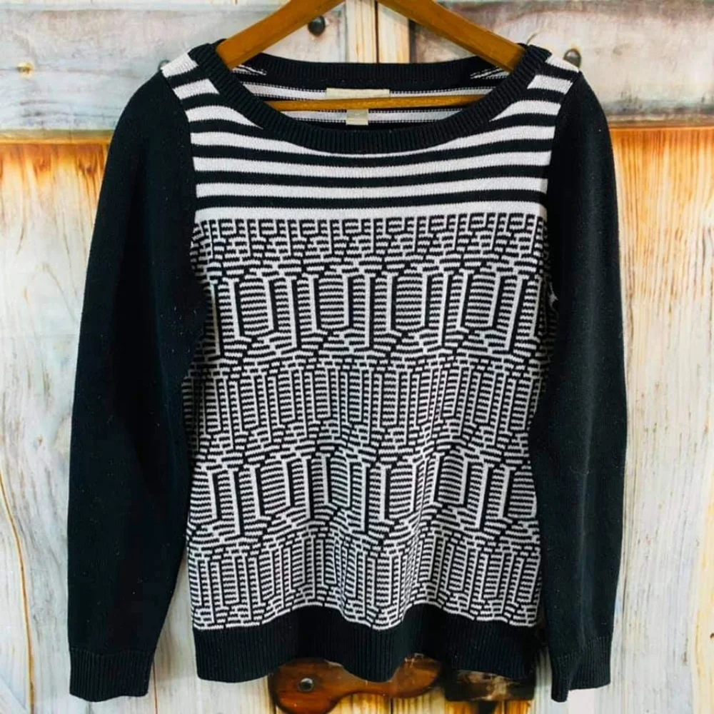 Banana Republic Intarisa Geometric Knit Sweater